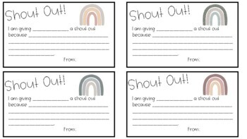 Free Printable Shout Out Cards to Boost Positivity in the Classroom and Beyond