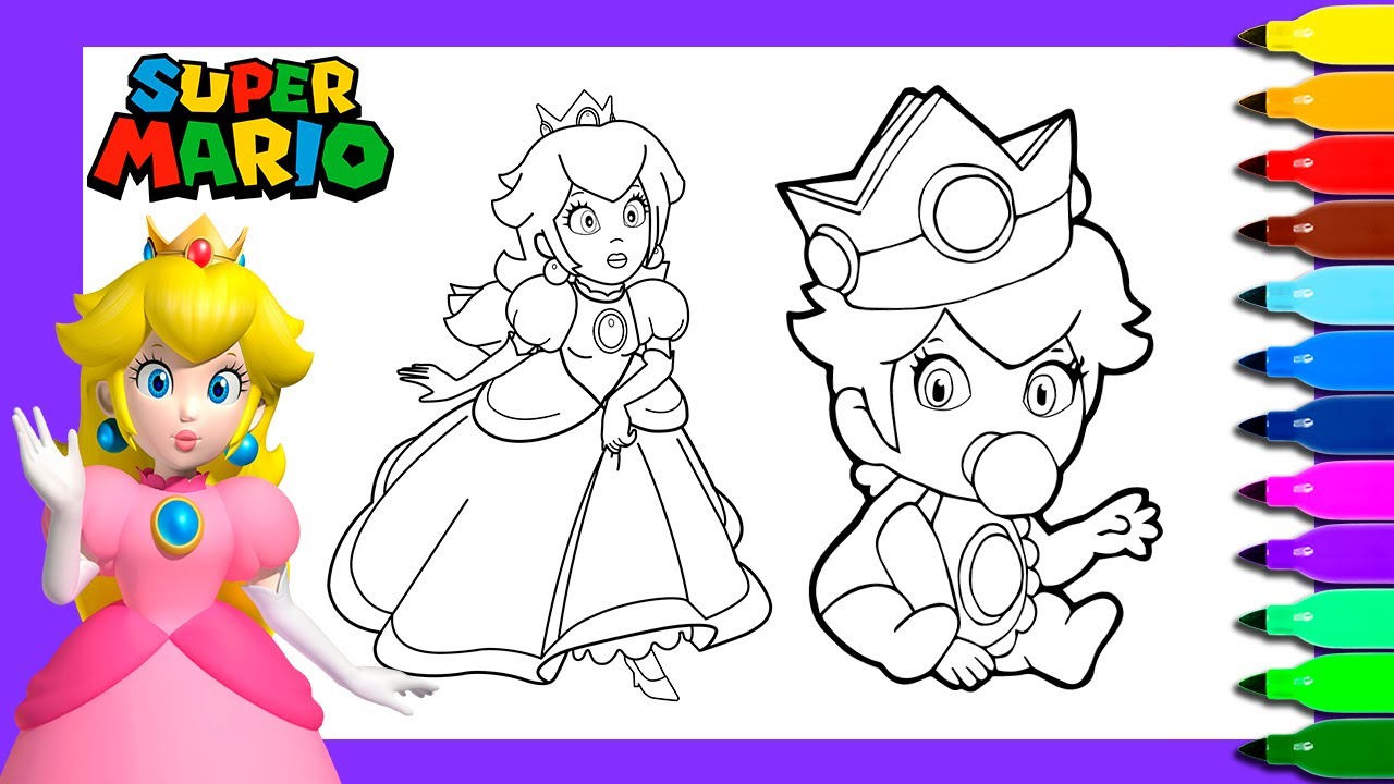 Princess Peach Coloring Page Free